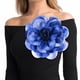 thumbnail image 5 of Broches de flores de rosa extragrande, pines de solapa de 8 pulgadas, delicados de tela de satén, broche grande de camelia, pin sobredimensionado [20 cm, azul claro], 5 of 7