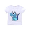 thumbnail image 3 of 2PCS Baby Boys Kids Dinosaur Outfits T-Shirt Top Striped Pants Shorts Set Clothes, 3 of 8