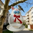 thumbnail image 6 of Haliyee Outside Wild Bird Feeder,Heavy Duty Metal Frame Outdoor Bird Feeders Hanging for Garden Yard Decoration,Weather Resistant Feeder wirh Drainage,Cute Cat Shaped, 6 of 6