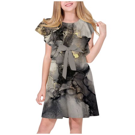 

pop seller Summer Trend Casual Digital Printed Children s Sleeveless Vest Dress