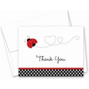 MyExpression.com 50 Cnt Cute Flying Ladybug Baby - Thank You Cards