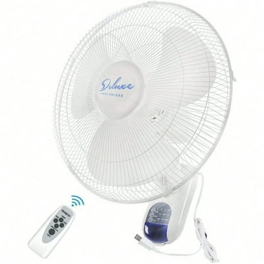 1 pc  16 Inch Digital Wall Mount Fan with Remote Control 3 Speed-3 Oscillating Modes-72 Inches Power Cord, ETL Certified-White, 16"