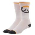 thumbnail image 1 of Overwatch White Athletic Crew Socks Adult Mens Licensed Blizzard Logo, 1 of 2