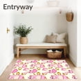 thumbnail image 3 of ODIKA 3'x5' Machine Washable Non-Slip Area Rug, Kawaii Farm Dairy Animal Spotted Art High Traffic Rug with Pad, Pink, 681343, 3 of 8