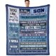 thumbnail image 1 of LHSHID Gifts for Son from Mom Son Gifts from Mom to My Son Fathers Day Blanket Birthday Gifts for Son Graduation Gifts Throw Blanket 60x80in, 1 of 6