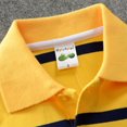 thumbnail image 3 of WIBACKER Kids Boy's Short Sleeve Tops Child 2-14T Cartoon Cotton Jersey Colorblock Striped Polo Shirts Tops, 3 of 9