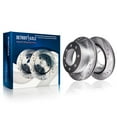 thumbnail image 3 of Detroit Axle - Front Brake Kit for Chevy GMC Silverado Sierra 2500HD 3500, Avalanche 2500, Sierra 3500HD, Express Savana 3500 4500 Drilled Disc Brakes Rotors Ceramic Brake Pads Replacement:12.8" inch, 3 of 6