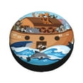 thumbnail image 3 of Bingfone Animals On Noah'S Ark Spare Tire Cover Weatherproof Universal Wheel Protectors For Rv Camper Travel Trailer Suv Truck 17 Inch, 3 of 9