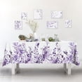 thumbnail image 2 of Eucalyptus Leaves Tablecloth Waterproof Fabric,Rectangle Watercolor Oil-Proof Wrinkle Resistant Table Cover for Dining Table, Buffet Parties and Campin,Purple Leaves(60" x 84" inch), 2 of 6