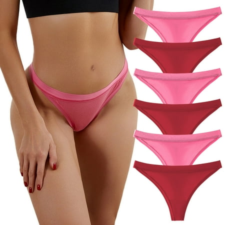 

Women S Panties Christmas Gift For Womens Underpants Patchwork Color Underwear Panties Bikini Solid Womens Briefs Knickers 6 Pieces Cotton Panties