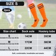 thumbnail image 2 of Paquete de 2 calcetines de fútbol, softbol y béisbol para jóvenes, niños y adultos, calcetines multideportivos (naranja), 2 of 5