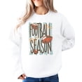 thumbnail image 2 of Olive Loves Apple Women's Football Season Coquette Bow Crewneck Sweatshirt, White, Medium, 2 of 8
