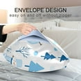thumbnail image 4 of Yayeee Pillowcase Standard Size Set of 2 Satin Wrinkle Resistant Pillow Case, Blue Simple Cartoon Snowmen, 4 of 8