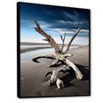thumbnail image 2 of Designart "Driftwood on the Beach I" Nautical & Beach Floater Framed Wall Art Living Room, 2 of 7
