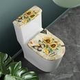 thumbnail image 2 of COEQINE Toilet Lid Cover and Toilet Tank Cover, Easy Installation Durable Easy to Clean Toilet Lid Dust Cover 2 Piece Set, Butterfly Sunflower Paperclip, 2 of 7