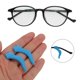 thumbnail image 2 of Ofertas Únicas 5 Pares de Puntas de Templo para Gafas con Patrón de Gancho Grande Antideslizante 1.50"x0.59"x0.10" Azul Claro, 2 of 5