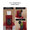 thumbnail image 2 of SIFENE Cafetera de una sola porción, cafetera de cápsulas 3 en 1 para cápsulas K-Pod, café molido y té de hojas con tamaño de taza de 6-10 oz, depósito de agua extraíble de 50 oz, rojo, 2 of 5