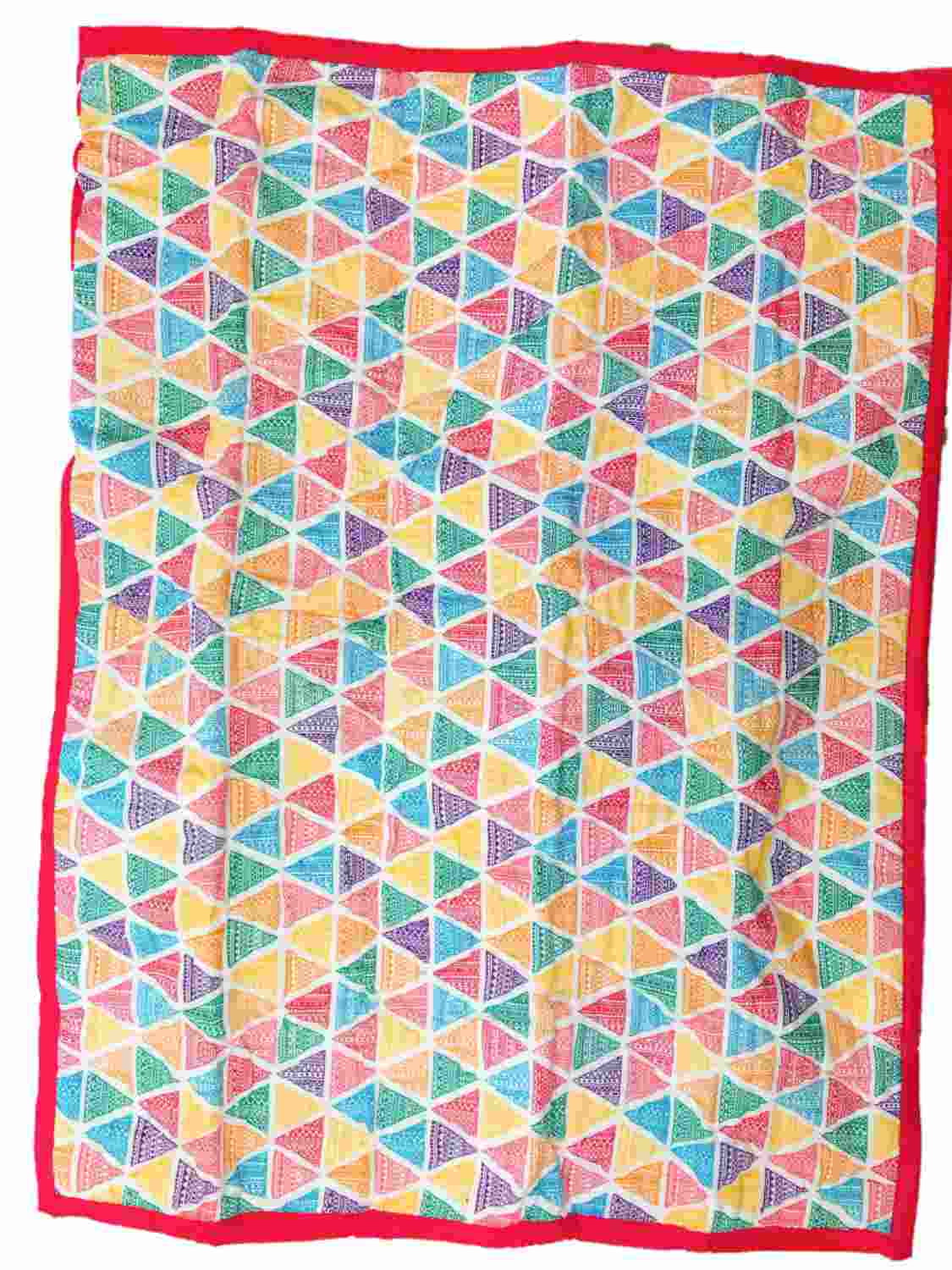 Pillowfort Black & Blue Triangle Stitch Pillow Standard Sham Case  Geometric 