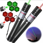 GJX [Professional] Rechargeable Green Laser Pointer High Power Green Beam Laser Light Long Distance Range For TV/LED/LCD Screens Tactical Flashlights Presentation Office/Outdoors/Astronomic
