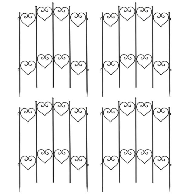 Costway 27 in x 6.5 ft Folding Decorative Garden Fence