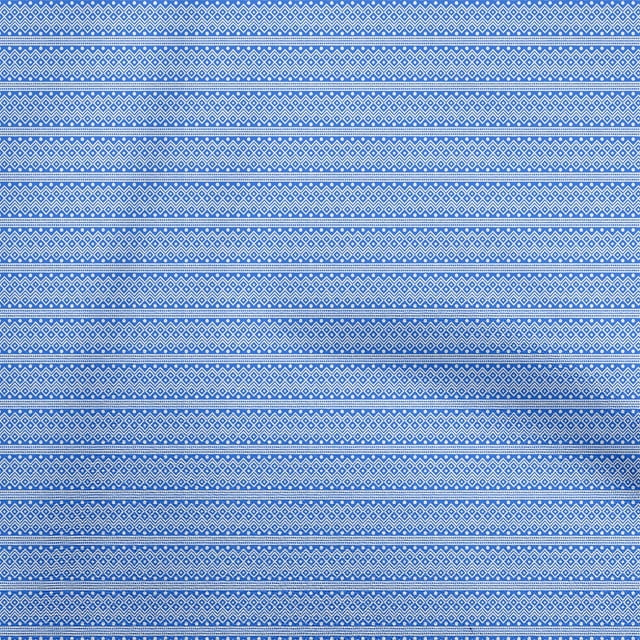 oneOone Velvet Medium Blue Fabric Tribal Dress Material Fabric Print Fabric By The Yard 58 Inch Wide