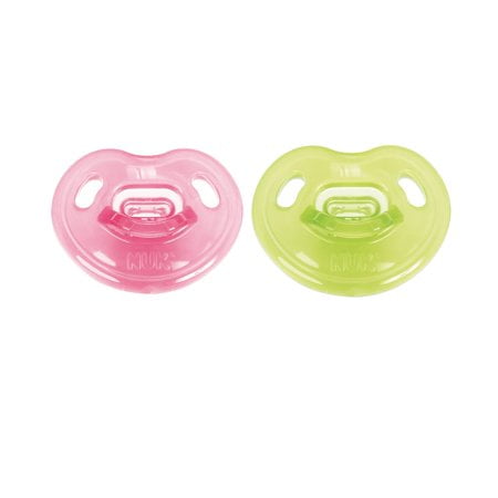 (2 Pack) NUK Newborn Pacifier, 0-3 Months, Girl Colors - 2 Counts