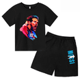 thumbnail image 3 of Camiseta con estampado de Messi de verano para niños y adolescentes, ropa de verano para niños y niñas, camiseta y pantalones cortos, conjunto de 2 piezas, traje deportivo de manga corta, 3 of 5