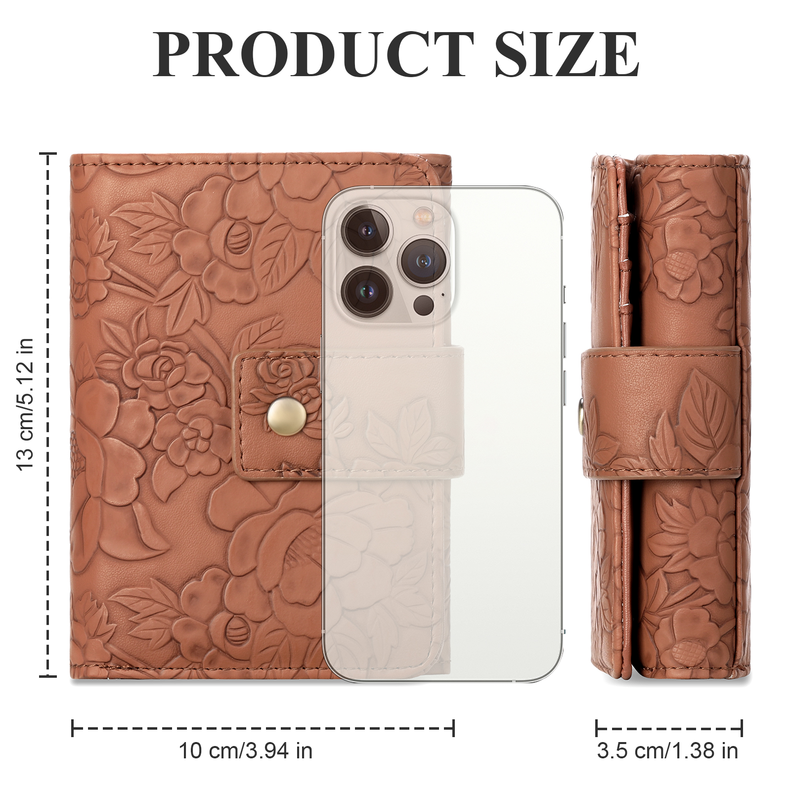 SENDEFN Leather Trifold Wallet with RFID Blocking photo 6