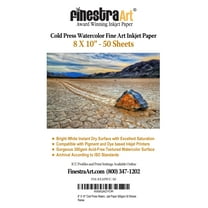 8" X 10" Cold Press Watercolor Fine Art Inkjet Paper - 50 Sheets
