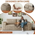 thumbnail image 6 of 71" Corduroy Loveseat Sofa, 3-Seater Cloud Couch, Boneless Couch in a Box, Deep Seat Sofa with Memory Foam, No Assembly Required(Camel), 6 of 6