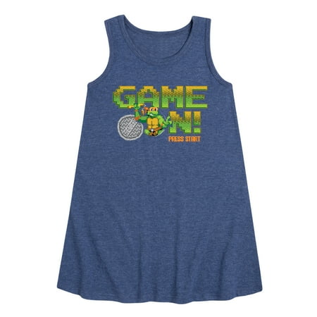 

Teenage Muntant Ninja Turtle - Game On Mike - Toddler and Youth Girls A-line Dress