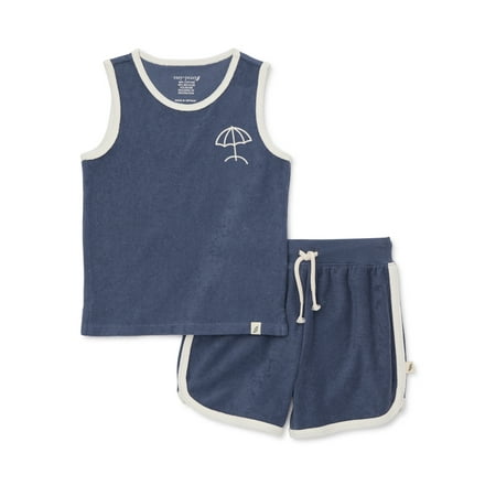 

easy-peasy Baby and Toddler Boy Terry Cloth Tank Top and Shorts Outfit Set 2-Piece Sizes 12M-5T