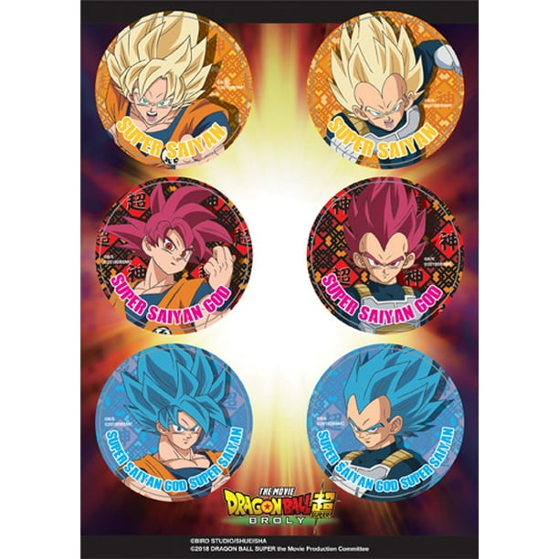 Dragon Ball Super Broly, Goku & Vegeta Die-Cut Anime Sticker Set GE-55834 -  
