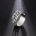 thumbnail image 4 of Stainless Steel Ring with Hollow Eyes Exaggerated Personality Ring Electroplated Finish Statement Ring Fashion Jewelry, 4 of 5