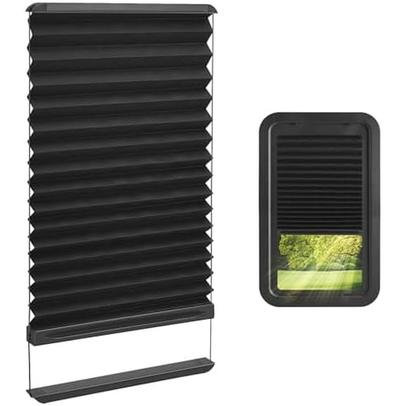 Replacement for Lippert RV Door Window 12'' x21'', Thin Shade Ready for RV Entry Doors, Black$$Vehicle Parts & Accessories
