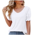 thumbnail image 1 of Birdeem Haut pour Femmes Printemps/été Mode Décontractée Ample à Col en V à Manches Courtes, 1 of 5