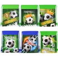 thumbnail image 4 of 1-20 bolsas de regalo con temática de fútbol, no tejidas, con cordón, para fiestas de cumpleaños, decoración, suministros, 4 of 5