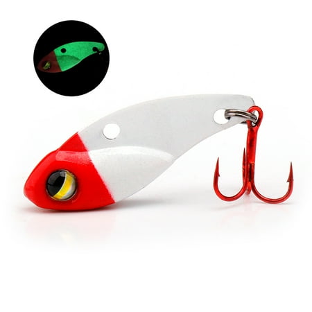 Metal Mini VIB Spoon Fishing Lure 25mm 3g Sinking Vibration Wobbler Artificial Swim Bait Tackle With Single Treble Hook