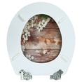 thumbnail image 3 of Nastarki Round Toilet Seat, Slow Close Wood Toilet Seats, Wooden Toilet Seats with Strong Alloy Hinges, 3 of 8