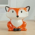 thumbnail image 5 of Miulika 2xCartoon Ceramic Plant Succulent Planter Desk Flower Pot Fox 8x7x7.5cm 2 Pcs, 5 of 9