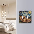 thumbnail image 4 of Yayeee Toggle Light Switch Wall Plate 3-Gang 6.37"x4.48" Decorative Outlet Cover, Starry Pizza, 4 of 7