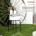 thumbnail image 4 of Alpine Corporation Antique Vintage Sink Metal Fountain & Stand, 34 Inch Tall, 4 of 12