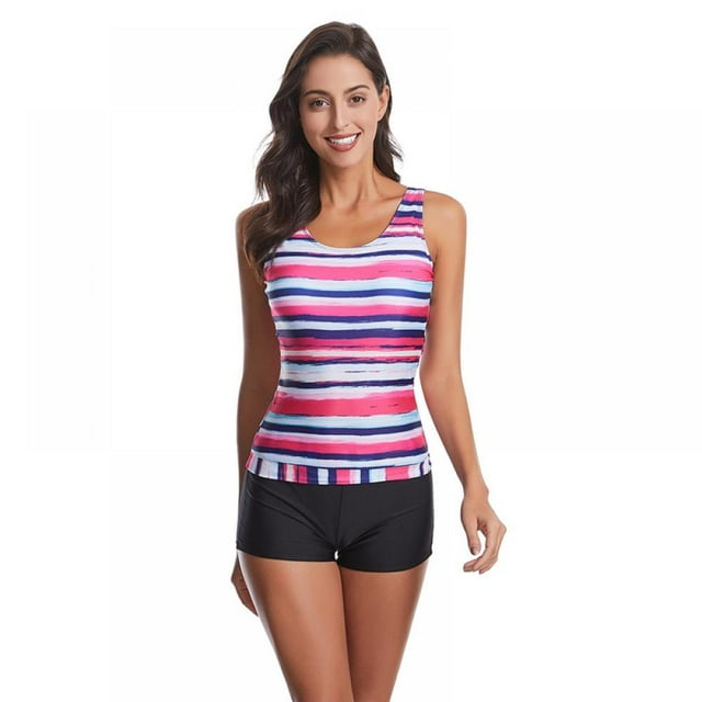 Women‘s Tancibi Swimwear Back Hand Up Up Pingpe Street Swimming Pants Two-Piece