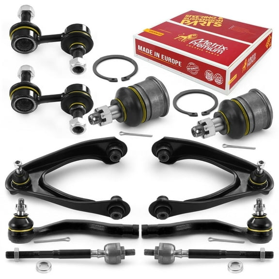 Metrix Premium Chassis Parts - 10 PC Front End Suspension Kit Fits 97-01 Honda CR-V Replacement Ball Joints Tie Rod Ends Sway Bar Links Control Arms