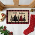 thumbnail image 4 of Uutvery Christmas Carpet Home Carpet Red and Black Buffalo Plaid Rugs Kitchen Bedroom Bathroom Floor Mat Washable Door Mat Absorbent Nonslip Decor for Entryway 23.6x15.7 Inch, 4 of 6