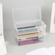thumbnail image 5 of Estuche de plástico extragrande | Organizador apilable translúcido con tapa y asas a presión | Estuche transparente para bolígrafos, lápices, borradores y cinta adhesiva | Uso en la escuela, l, 5 of 5