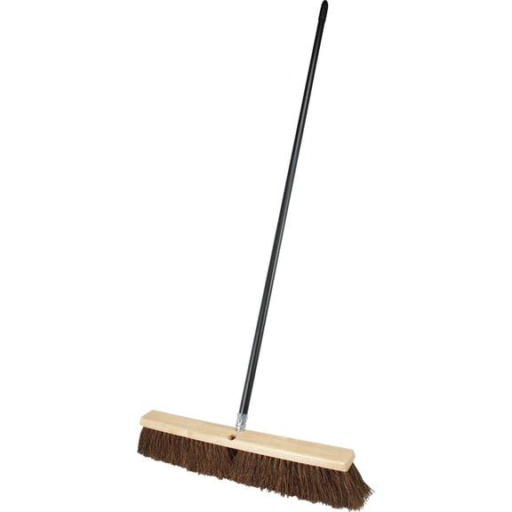 DQB Industries Do it Best 24 In. W. x 60 In. L. Metal Handle Pavement Plus Push Broom — Residential Use, Standard Application
