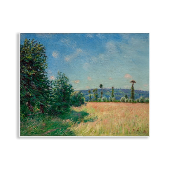 Sahurs Meadows in Morning Sun Wall Plaque Art, design by Alfred Sisley