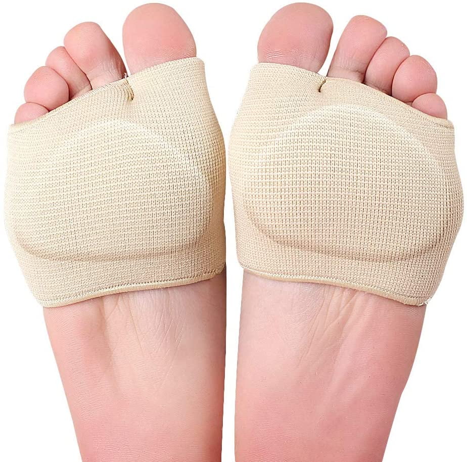 2 Pieces Metatarsal Sleeve Pads Half Toe Bunion Sleeve with Sole Forefoot Gel Pads Cushion for Diabetic Feet Metatarsalgia Mortons Neuroma Prevent Calluses Blisters 