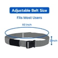 thumbnail image 2 of 60 Inch Adjustable Gait Belts for Seniors - Comfortable Buckle Protect Cover Keep Belt Buckle Reaching The Waist,Supports up to 350 lbs(Gray, 60INCH Quick Release Buckle), 2 of 6